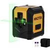 Nikotek Livella Laser,NIKOTEK Livella Laser Autolivellante a Raggio Verde Laser Orizzontale e Verticale a Linee Incrociate per la Decorazione Domestica Custodia per il Trasporto(Batteria Inclusa)