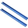 Fafeicy 2 pezzi per binario per mitra, in alluminio, blu, scanalatura a T, strumenti per la lavorazione del legno router tavolo 800/1000/1220 mm, resistente all'usura e durevole (2 × 800 mm)