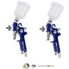 IPOTOOLS Mini pistola a spruzzo HVLP 0,5 mm & 0,8 mm + ugello da 1,0 mm - Sistema di spruzzo professionale H2000 con bicchiere di plastica da 125 ml e ugello in acciaio inox 0,5 mm 0,8 mm + set di