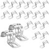 Poppstar 20x Morsetto per tubi a foro singolo in acciaio inox, larghezza banda 12 mm, per tubo con diametro 12mm