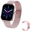 NQYZZFD Smart Watch BT Call, Fitness Tracker Touch Screen da 1,69 Pollici con Monitoraggio della Salute, Pressione Sanguigna/Ossigeno, Frequenza Cardiaca, Monitoraggio del Sonno,B,Pink