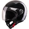 VINZ Como Casco Jet con Visiera ECE 22.06 Certificato | Per scooter, moto e Vespa | Uomo E Donna | nelle taglie dalla XS-XL| Disponibile in quattro colori - Nero