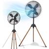 Avilia Ventilatore a Piantana Silenzioso con Treppiedi Richiudibile e Stabile 50W - 3 Velocità Ideale per Adattarsi ad Ogni Esigenza e Rinfrescarsi in Gioranate Calde - Altezza della Testa Regolabile