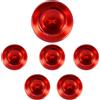 Generico Sottopiatti ROSSO Spazzolato Bordo MULTIRIGHE, uso Decorativo in plastica Rigida Bordo RIGHE, Tondo 33 cm, Piatto Natalizio Cenone Capodanno Aperitivo (6 e 12 pz) (6)