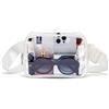 Cnoles Cancella Marsupio Stadio approvato Concerti Borsa Crossbody Borsa Borsa per Donne Uomini Trasparente Marsupio, Bianco 0146d, Moda Trasparente Vita Pack