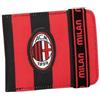 Seven Portafoglio Uomo - A.C. MILAN Calcio, Nero Rosso - Apertura con Elastico -Portamonete con Chiusura Magnetica - Multi Scomparti Interni - Portafoglio Bambino - Squadre Calcio Serie A - Tifoso Milanista