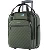 EMPSIGN Borsa a Rotelle da Cabina Sottosedile 16 Pollici, Bagaglio a Mano Leggero e Multifunzionale per Viaggi di Lavoro o Weekend, Valigetta con Ruote per Uomo e Donna, Grigio Scuro
