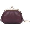 PORRASSO Retro Portamonete Mini Portafoglio Portatile Astuccio Portachiavi Coin Bag per Donna Viola