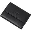 BOCCX Piccolo portafoglio da donna - Mini portafoglio da uomo in vera pelle (9 x 7 x 2 cm) - Portafoglio piccolo con scomparto portamonete, Nero , 9 x 7 x 2 cm, Minimalista