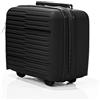 DTP-SOFT Valigia trolley in polipropilene Combination Lock TSA S/M/L/XL/Set esclusivo 5 colori, Nero , s, Valigetta rigida