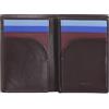 DUDU Portafoglio Uomo RFID Blocking in Pelle, Portafoglio Piccolo Tascabile Bifold con Finestra ID, 9 Porta Carte di Credito, Porta Banconote Burgundy scuro