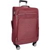 MY TRAVEL BAG Trolley da viaggio in tessuto espandibile con ruote gemelle (M/L/XL/XXL o set da 4) bagagli morbidi, Colore: rosso, Handgepäck (55cm), Valigetta in tessuto con ruote gemelle