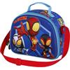 Marvel Spiderman Spinners-Porta Merenda 3D, Blu, 25.5 x 20 cm