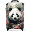 NoBoringSuitcases.com Valigia Bagaglio a Mano, Valigia, Trolley, Trolley Bagaglio a Mano, Valigia 55x40x20, Valigie, Valigia 10 kg, Trolley Bagaglio a Mano 55x40x20 cm (Panda Colorata - Rosso)