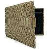 PASSIONE Portafoglio Uomo in vera pelle - Pitone - Scomparto portamonete - Made in Italy - Foderato in pelle nera (Beige)