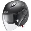 GIVI CASCO JET APERTO 12.3 STRATOS SOLID MATT BLACK NERO OPACO DOPPIA VISIERA