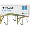 Andrys Porta Bici da Muro con Ganci per 4 Biciclette - Supporto Appendi Bici da Muro per Interni ed Esterni - Smontabile, Facile da Installare, con Tappi Antigraffio - Acciaio Zincato (Oro)