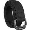 SpaRcz Cintura da uomo in tela taglie forti con fibbia a doppio anello a D 100-180cm, Colore 3, 190cm
