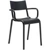 Kartell - Poltrona impilabile Generic - Nero - Polipropilene - Designer Philippe Starck