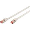 DIGITUS Cavo LAN Cat 6-3 m - Cavo di rete RJ45 - schermato S/FTP - Compatibile con Cat 6A e Cat 7 - Bianco