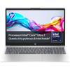 HP Omnibook 5 16-af1000sl, Intel Core Ultra 7-255U, Intel Evo Edition, AI, RAM 16GB LPDDR5, SSD 512 GB, Display 16 2K IPS 300 Nits, Antiriflesso, True Vision FHD Cam, Windows 11, Argento