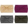 DRESHOW 4 Pezzi Fasce per Capelli Donna Elastica Turbante Fascia Capelli Cerchietti Annodato Fasce Accessori Capelli