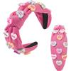 LUYANFX Cerchietti San Valentino, Cerchietto con Nodo Rosso Chiaro Cerchietto Capelli Donna, Cerchietto Cuore Regali per Fidanzate, Mogli, Madri, Figlie