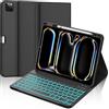 IVEOPPE Tastiera iPad Pro 11 2024, Cover Tastiera Italiano Retroilluminata Bluetooth Staccabile per iPad Pro 11" M4 2024, Nero
