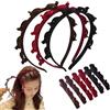WhaleO Cerchietto con Mollette Cerchietto Capelli Donna Cerchietti per Capelli Donna Cerchietto Capelli Donna Elegante, Adatti per Matrimoni, Balli, Feste, Attività Quotidiane