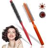 WhaleO 2 Pezzi Spazzola Tonda per Capelli Spazzola Tonda Piccola Spazzola Rotonda Piccola, Professionali, Mini Spazzole per Asciugacapelli, Spazzola per Capelli Sottili, Ponytail Barba, Ricci