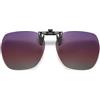 YAMEIZE Occhiali da Sole Polarizzati Clip On Rotondi - Occhiali Anti-Glare con Protezione UV400 Flip Up Rimless per Uomo Donna Guidano e Viaggiano all'aperto