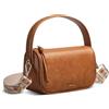 Vulkitty Borsa a Mano da Donna Piccola Firmate, Borsa Tracolla Bauletto Pelle PU, Marrone Chiaro