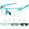 X-TIGER Fotocromatici Occhiali Ciclismo Uomo Donna Polarizzati Sportivi Anti-UV 400 Lenti Trasparenti Bici MTB