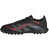 adidas Predator League Turf Football Boots Kids, Scarpe da Calcio, Core Black/Grey Four/Lucid Red, 21 EU