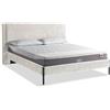 EVERGREENWEB MATERASSI & BEDS EVERGREENWEB - Letto Matrimoniale con Materasso Memory Foam + 2 Cuscini GRATIS, Rete a 26 Doghe in Legno 160x195 cm, Elegante Testiera Imbottita a Strisce in Velluto Beige, Struttura Rinforzata, MIAMI