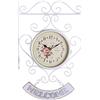 predolo Orologio da Parete bifacciale Europeo Stile Stazione ferroviaria Orologio Classico Creativo in Metallo in Ferro Decorativo per Ufficio Studio, Bianco
