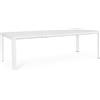 KONTE.DESIGN Tavolo allungabile KIPLIN in alluminio bianco 180×100 cm - 240×100 cm