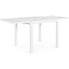 KONTE.DESIGN Tavolo allungabile PELAGIUS in alluminio bianco 83x80 cm - 166x80 cm