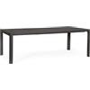 KONTE.DESIGN Tavolo allungabile KIPLIN in alluminio antracite 180×100 cm - 240×100 cm