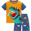 TEDD Pigiama Bambino Estivo Corto Ragazzo Cotone Dinosauro Biancheria da Notte Vestiti Due Pezzi Impostato per Bambini 1-12 Anni