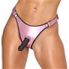 Bad Kitty Strap-on Thong with Dildo Shimmering Metallic Pink XXL