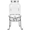 Home Living Barattolo in Vetro con Supporto e Rubinetto 5 L