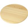 Home Living Tagliere Rotondo con Base Rotante Ø 35 cm in Legno