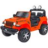 Globo Auto Elettrica BT Li-Ion Jeep Wrangler Rubicon Arancio 12,6V con Radiocomando