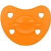 Chicco Gommotto Luxe, Ciuccio in Silicone per Neonati 6-16 Mesi con Finitura SoftSense - Arancione