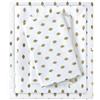 Intelligent Design Metallic DOT stampato lenzuola Twin White/Gold