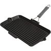 STAUB Bistecchiera Rettangolare in Ghisa, Con manico in silicone, Compatibile con induzione, Nero, 34 x 21 cm