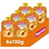 Plasmon I Fruttini - Pesca e Mango con Mela e Banana 130g (6 pezzi)