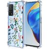 XINYEXIN Cover per Xiaomi Mi 10T 5G / Mi 10T Pro 5G, Custodia Floreale per Ragazza Donna Motivo Floreale Trasparente TPU Antiurto Custodia Protettiva Telefono - Flower Art