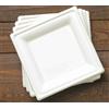 IDEAL PARTY Piatti Bio Quadrati in Cellulosa - 20x20cm Confezione da 50 pz | Piatti Biodegradabili e Compostabili per Uso Aliment